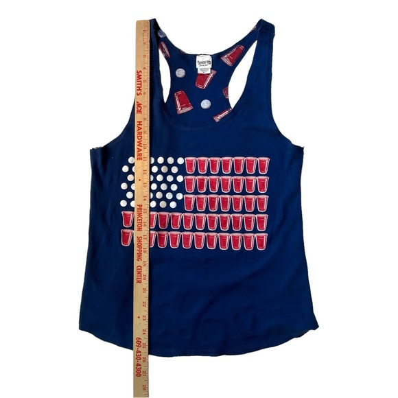 Spenser’s Tank Top Red Solo Cup 4th of July Flag Medium Reversible - Picture 9 of 11